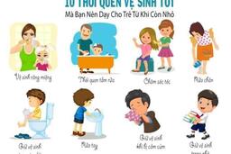 NHỮNG THÓI QUEN VỆ SINH TỐT CHA MẸ NÊN DẠY CHO CON